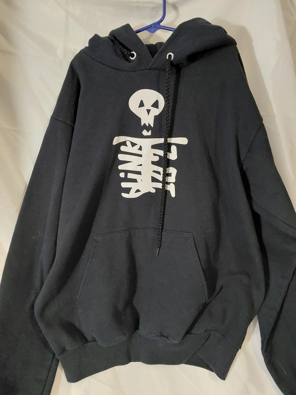 Black Graphic Skull Hoodie Sweater - Unbranded